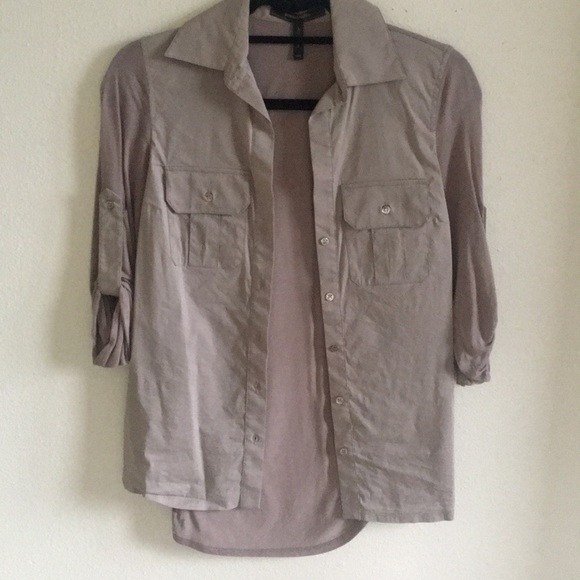 BCBG MAXAZRIA MILITARY SHIRT - Picture 2 of 5